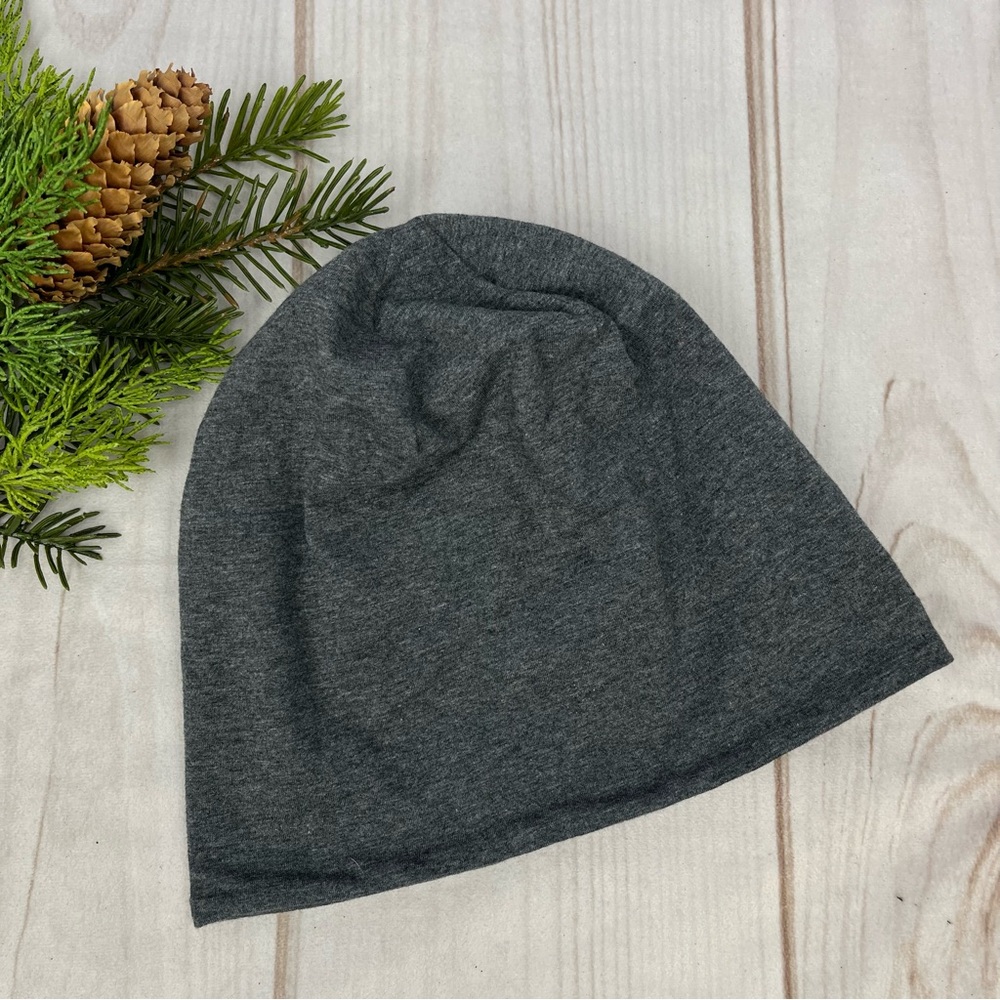 Athleta Slouch Beanie Lightweight Hat Grey / Grey and Black Stripe OS